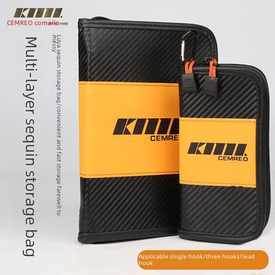 Sequin Fishing Gear Storage Box with Hook, Portable Lure Bag for Horse Mouth Lures.