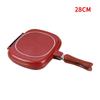 Verdickte beidseitige Pfanne 28/32cm Frühstücks-Kochutensilien Steak-Bratpfanne Küchenzubehör
