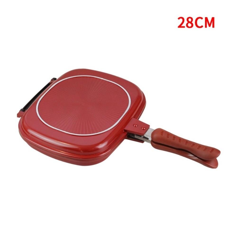

Антипригарная двухсторонняя сковорода Утолщенная сковорода для стейков Инструменты для приготовления завтрака Кухонные аксессуары 28cm