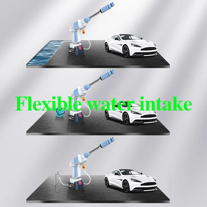 138VF Luxus-Hochdruck-Wasserpistolen-Set, kabellose Gartenspritzmaschine, Autowaschanlage, Reinigungsartefakt mit Werkzeugkasten