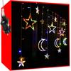 Christmas Lights 138LED Curtain Icicles Outdoor 2.5X1.05 Light Garland