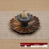 Ceramic Backflow Incense Burner & Holder: Japanese Ornament for Buddha Incense Sticks & Lotus Coil.