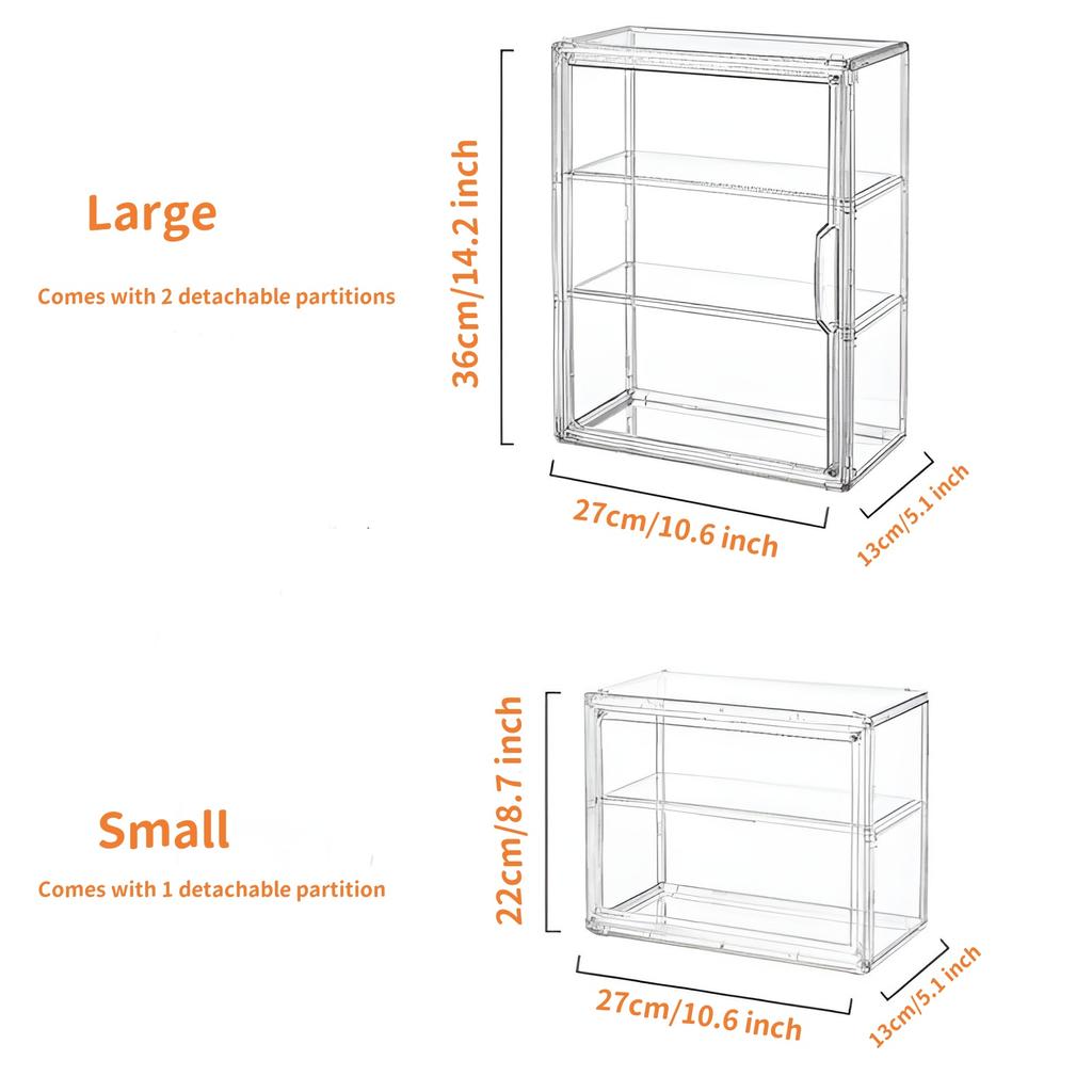 Clear Storage Case, Dustproof Wall Storage Box, Cosmetic Skincare Containers, Cosmetic Display Cases, Layered Makeup Organizer
