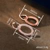 Rose Gold Tone Interlocking Oval Drop Earrings for Women Sparkly Pave Geometric Statement Earrings Elegant Daily Party Jewelry