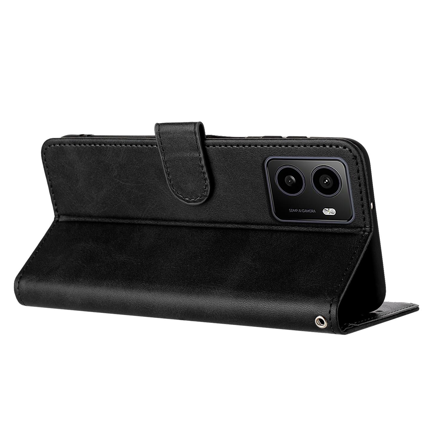 

For HMD Pulse/Pulse+/Pulse Pro Case Flip Stand PU Leather Wallet Phone Cover Calf Texture Black