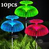 1-10Pcs Solar Jellyfish Lights Outdoor Waterproof 7 Changing Pathway Lawn Garden Decor Lighting