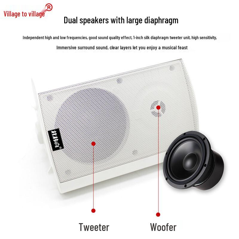 30W Indoor Wall-Mounted Wired Broadcast Speaker
