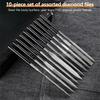 5/10 Stück Metall-Nadelfeilen-Set Holzraspel Metallpolitur Handfeilenwerkzeuge Stahlraspel Nadelfeilen für Metall Glas Stein Holz Auto