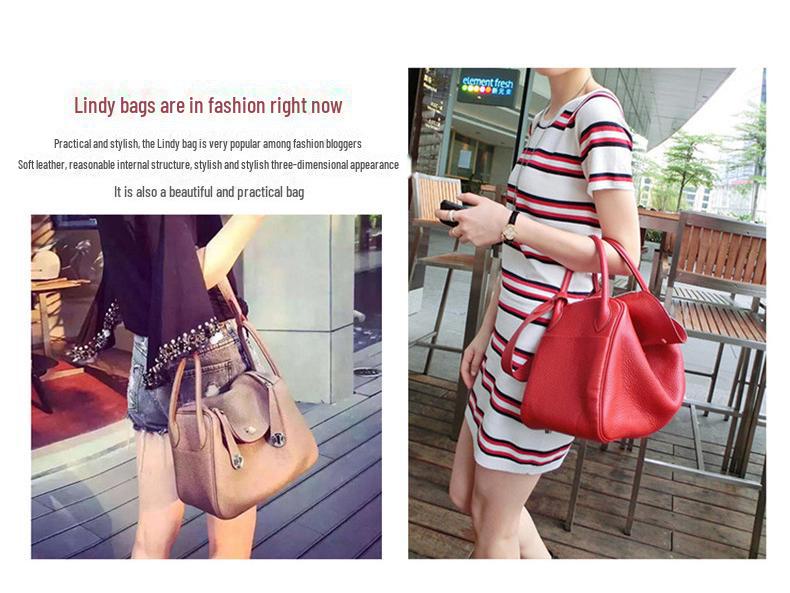 Lindy Genuine Leather Pillow Shoulder Handbag for Women