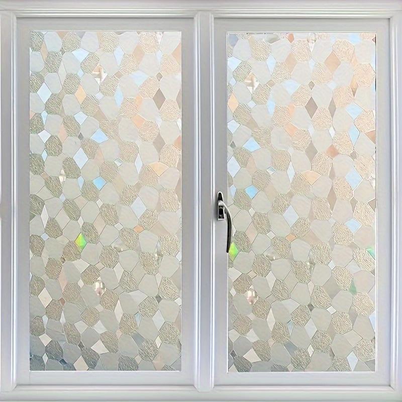 1 Roll Cuttable 3D Gemstone Window Film, Anti - Peeping, Electrostatic, UV Resistant, Detachable Opaque Sticker for Bathroom/Office/Kitchen