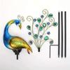 Metal Peacock Lawn Decor with Solar LED Lights Garden Ornament Outdoor Decor Landscape Decorative Sculpture