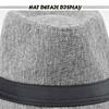 British Style Linen Fedora: Cross-border Gift for Middle-aged and Elderly; Outdoor Sun Protection Panama Performance Hat.