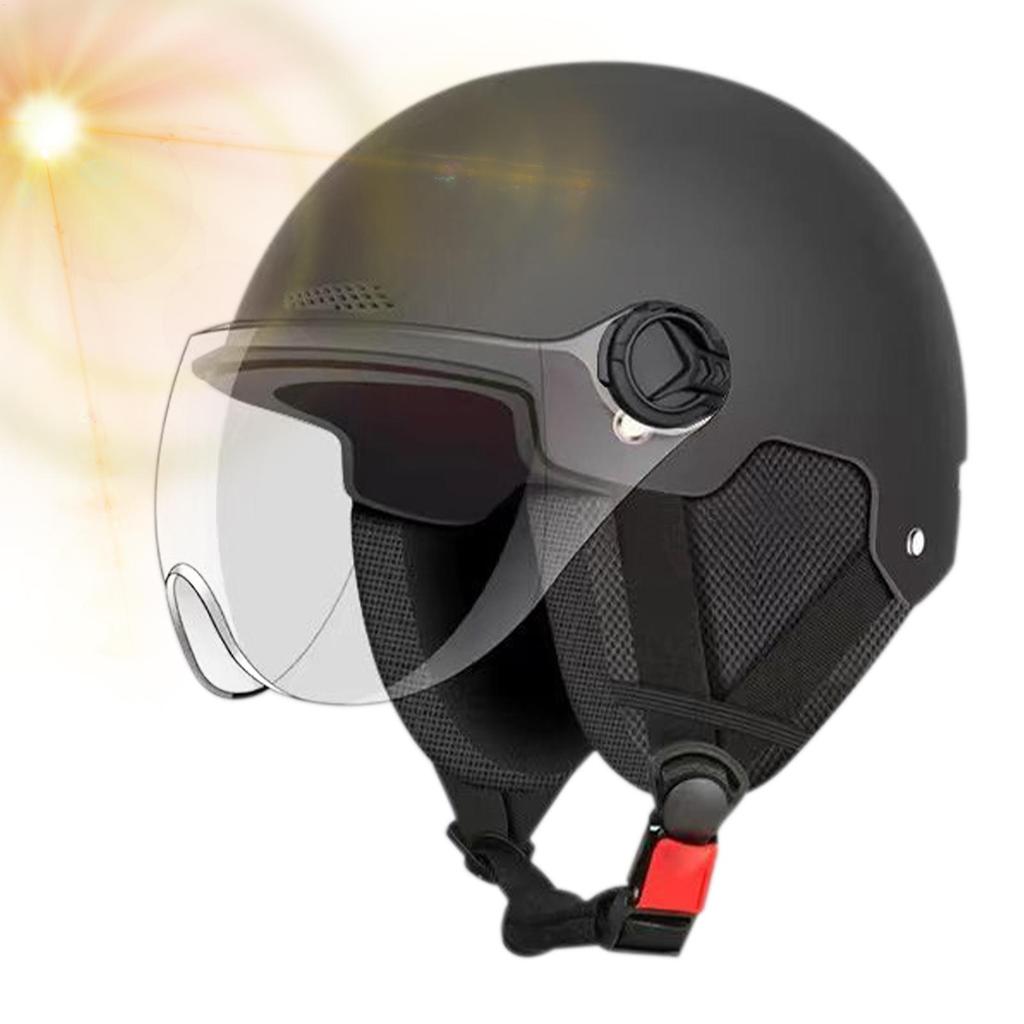 Motorcycle Helmet for Men Women Bicycle Helmet Breathable Anti-UV Ear Protection Safety Hat Electric Scooter Riding Helmet