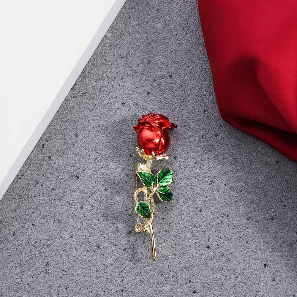 Flower Hollow Pearl Crystal Women Rose Brooches Korean Enamel Pin Backpack Decoration Badges Pin