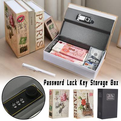 Money Safe Book Key Lock Money Cash Box Safe Box with Lock Certificate Key Locker Book Kid Gift Book Hidden Secret Home Decor