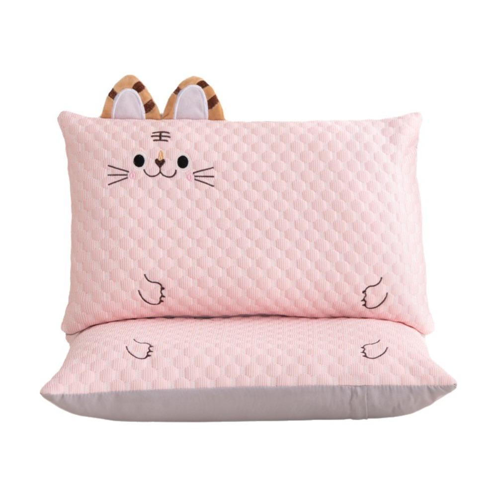 2Pcs Cartoon Pattern Summer Ice Bean Pillowcase Rectangular Pillow Protecter  Dormitory