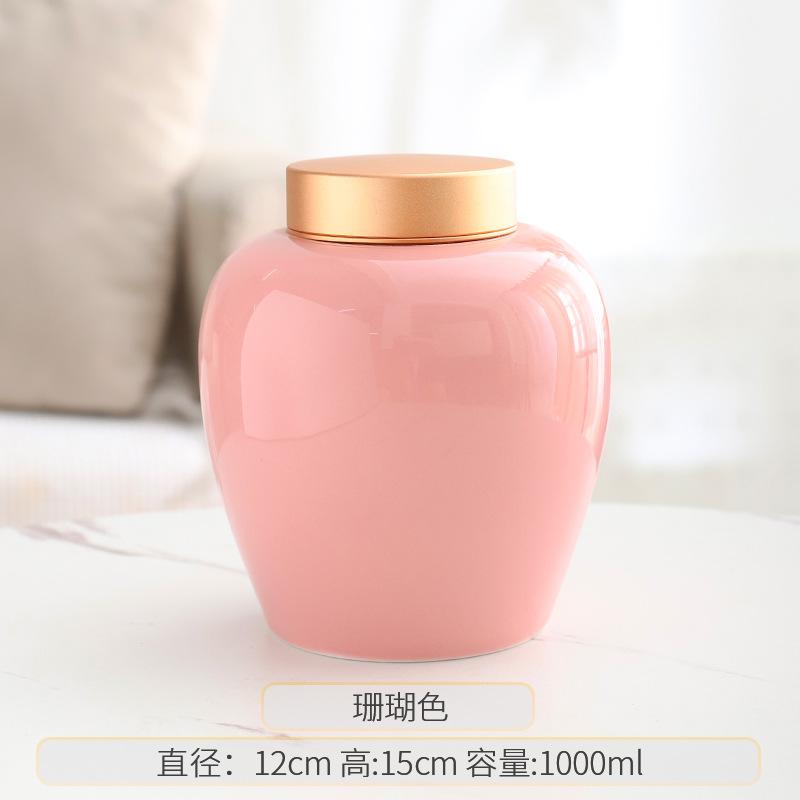 Creative Colorful Ceramic Candy Jar Portable Nuts Coffee Bean Medicinal Herb Storage Jar Household Moisture Proof Food Container