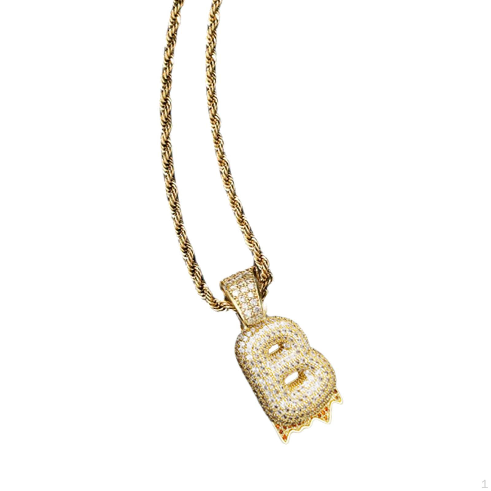 

Ожерелье с пузырьками и буквами в стиле хип-хоп, модное модное выпускное со стразами на день рождения B