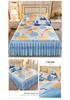 Ice Silk Bed Skirt 3-Piece Set: Machine Washable, Soft, Double Bed, Summer