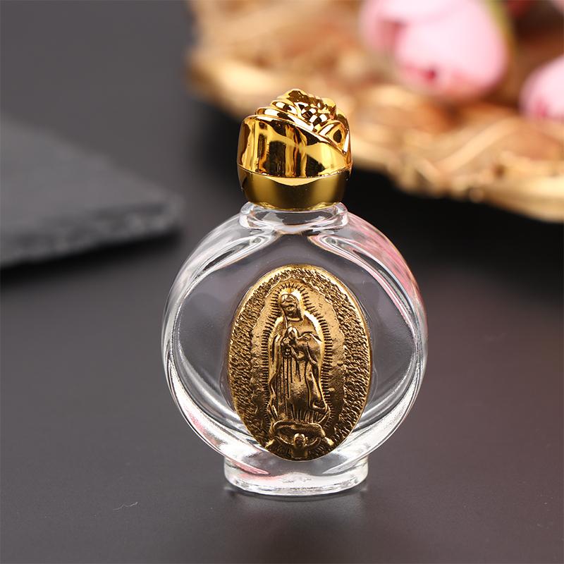 1Pc Leere Heilige Wasser Jesus Flasche Religiöse Kreuz Flasche Christian Taufe Lieferungen
