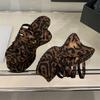Designer Leopard Print Narrow Band Platform Wedges Heels Slippers Women's Fashion Banquet Party Female Shoes