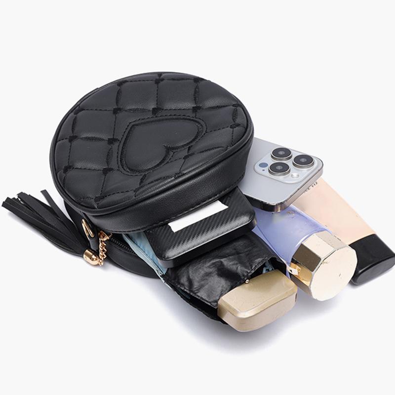 Tendință Modă Broderie Love Geantă Mică Rotundă Geantă de Mână Damă Genți de Umăr Nouă Geantă Mică Crossbody pentru Femei MIT