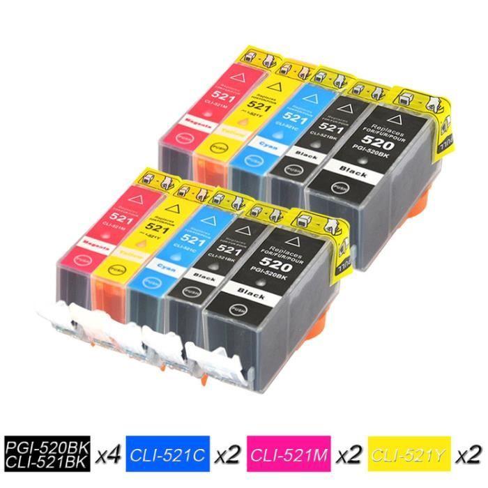 

Cartouches d encre compatibles Canon CLI-521 - PGI-520 pour Pixma MP630-980-620