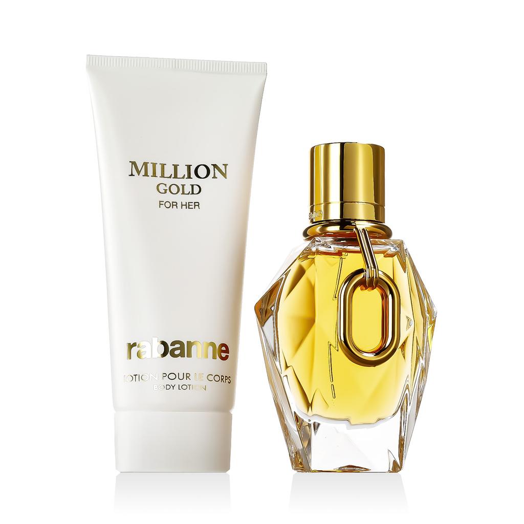 Set Paco Rabanne: Million Gold, Parfum, For Women, 50 Ml + Million Gold, Hydrating, Body Lotion, 100 Ml