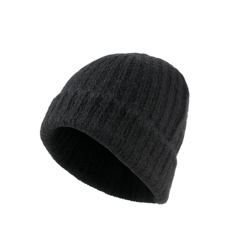 Autumn and winter warm thickened knitted hat men's light board versatile wool hat women's windproof cold hat