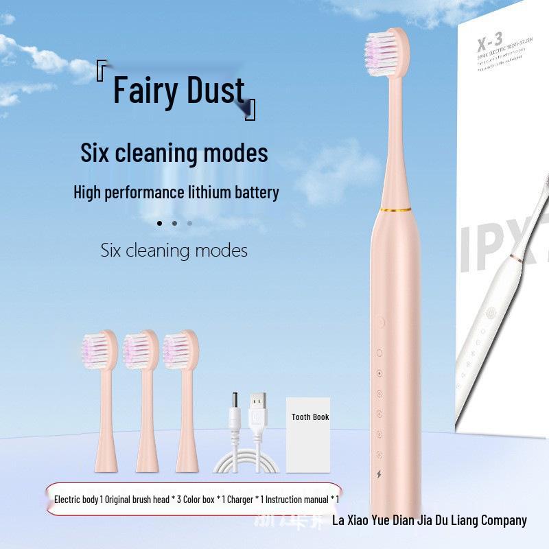 "Smart Sonic Electric Toothbrush for Couples - Cross-Border Charging, Soft Bristles, Automatic Cleaning."