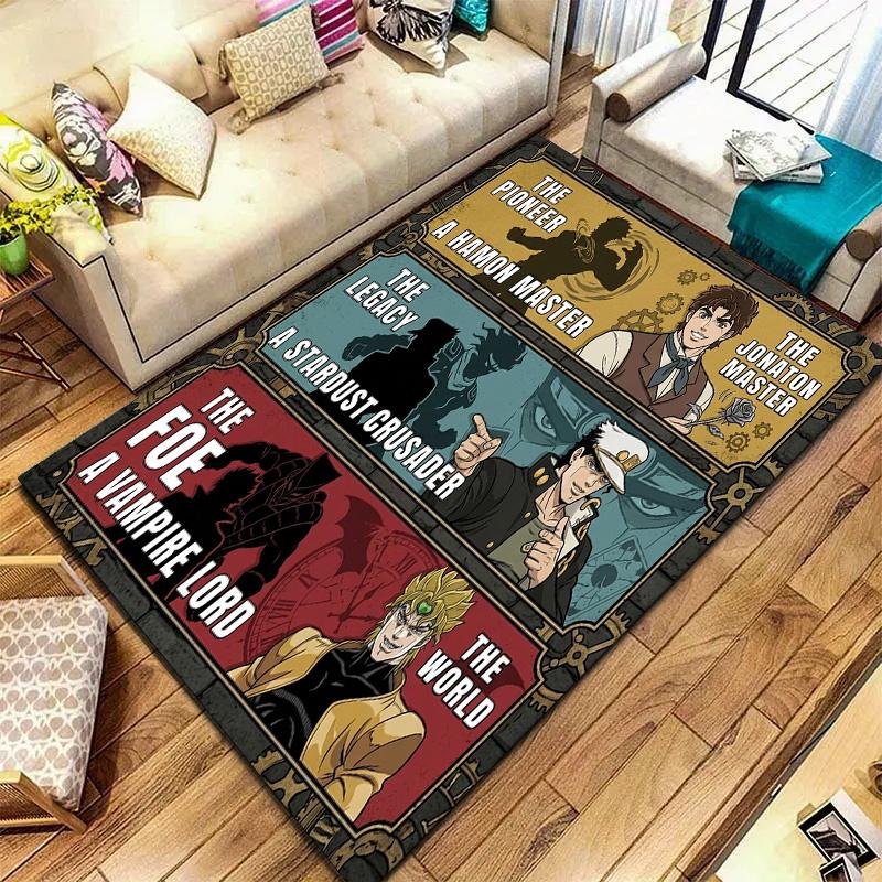 Jojos Bizarre Adventure Carpet Rug For Living Room Bedroom Home Sofa Decoration Kids Play Nonslip Floor Mat