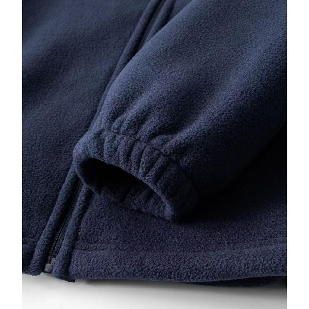 Top de Chaqueta Polar de Otoño e Invierno para Hombre, Cuello Alto para Hombres de Mediana Edad y Jóvenes, Chaqueta Polar con Polar Añadido