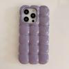 Cute Stylish Bread Chocolate Block 3D Phone Case For iPhone 14 13 12 15ProMax 11 Glossy Protective Cover Fundas INS Solid Color Macaron Egg Waffle
