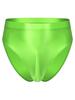 Glänzende High-Waist-Slips für Herren, einfarbig, mit elastischem Bund, Unterwäsche