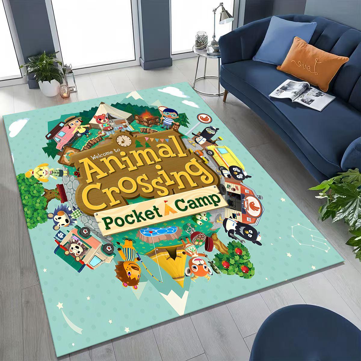 

Game Animal Crossing Wild World Cartoon Rug for Bedroom Living Room Sofa Home Doormat Decor, Large Kids Play Non-slip Floor Mat 40x60cm( 15x23in )