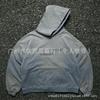 Mens Oversized Hooded Sweatshirt With Vintage Washed Print - Cotton Blend Loose Fit Streetwear