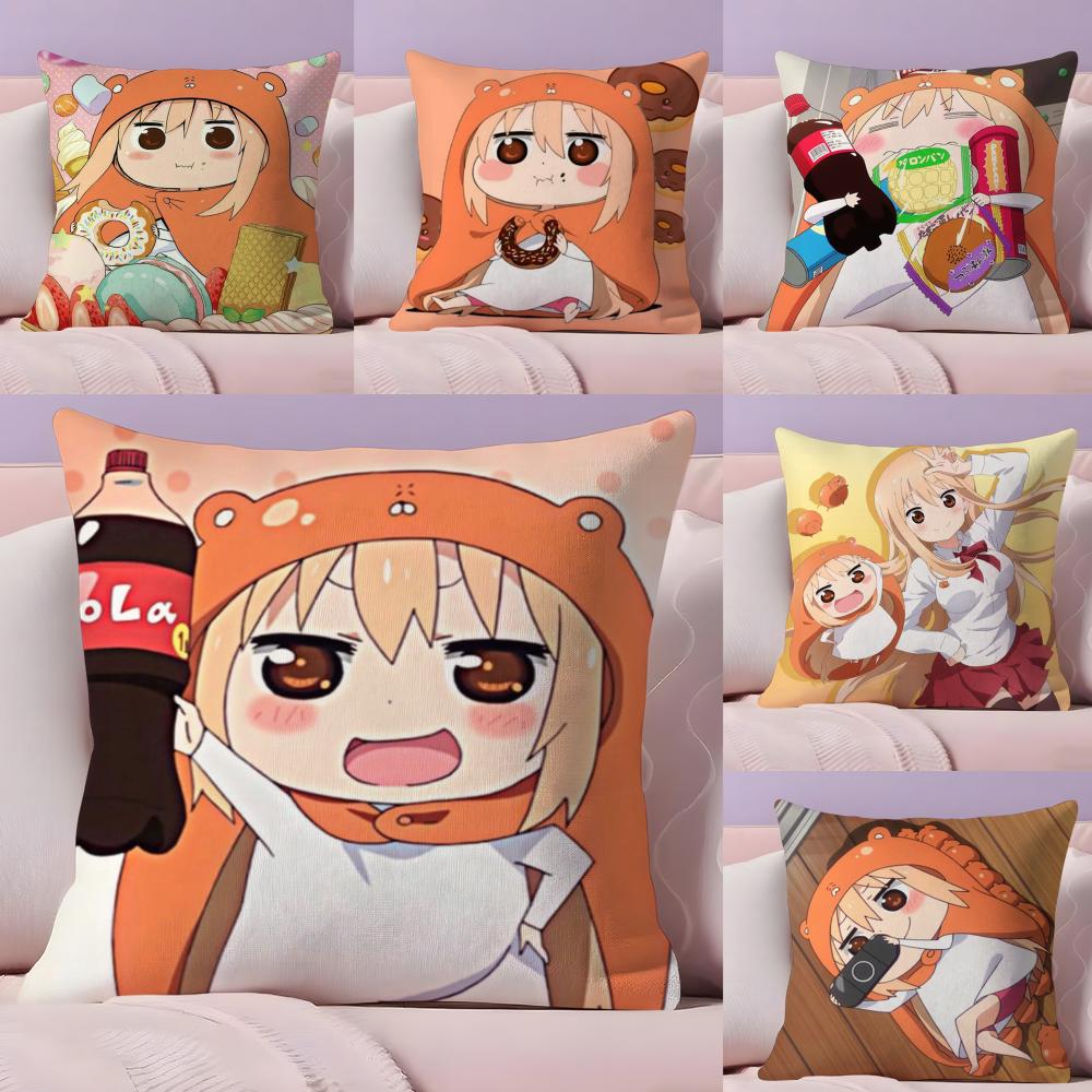 Doma UUmaru Anime Cushion Cover Plush Fabric Soft DoubleSided Printed Sofa Warm Winter Home Gift Pillow Cover