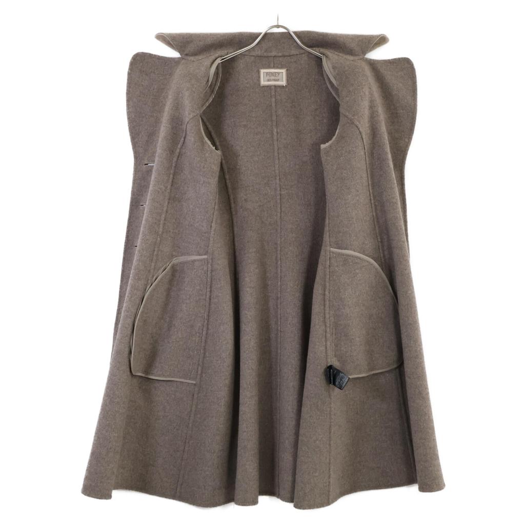FOXEY BOUTIQUE [Good Condition] 36177-ACFG14K 100% Cashmere, Bi-color, Long Coat 40 beigeUsed