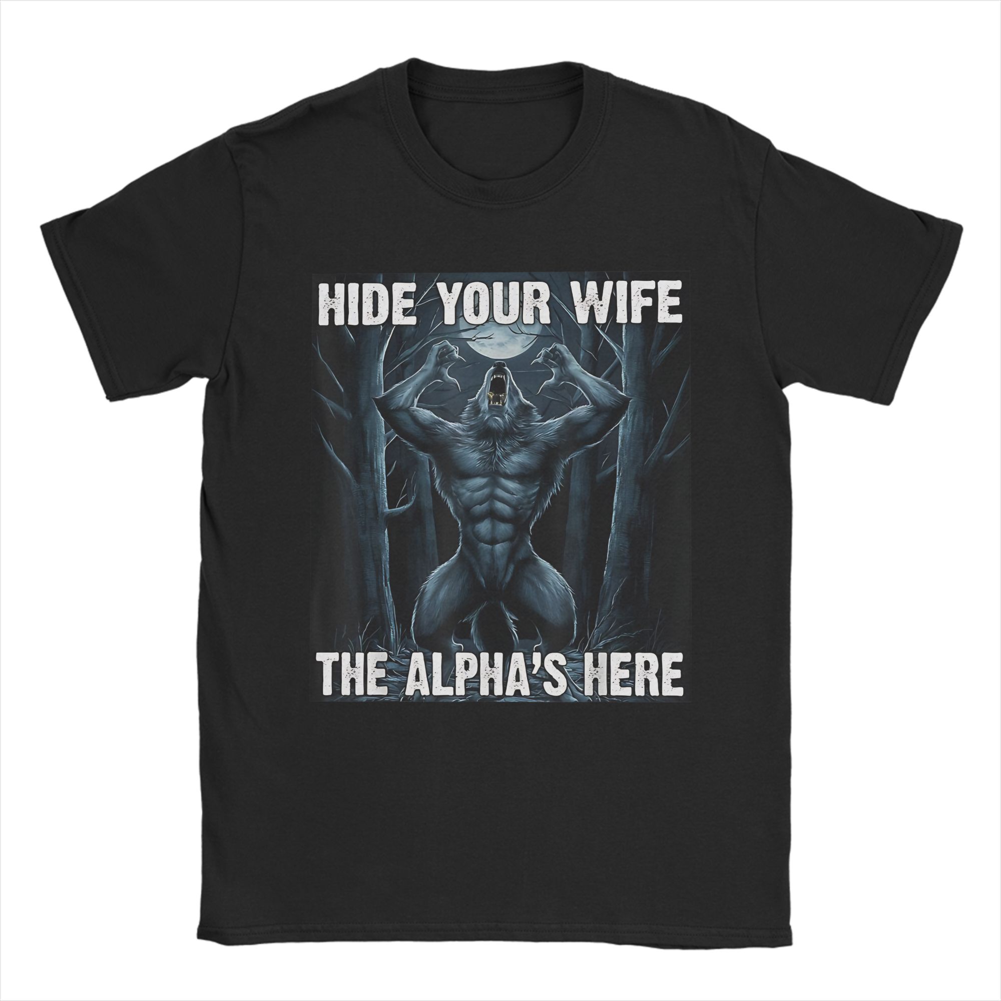 Harajuku T Shirt Werewolf Ripping Meme Alpha Wolf Werewolf Literally Me Cotton T Shirts Tee Shirt for Couple Short Sleeve Tops S разноцветный