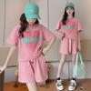 Girls' Summer Short Sleeved Sports Suit Summer Style Fashionable and Stylish Children's Summer Two-piece Set