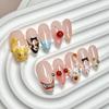Women Gentle‑Sweet Press‑On Nails Original‑Design 3D‑Hand‑Sculpted Kitten Versatile Cartoon False Nail Patches