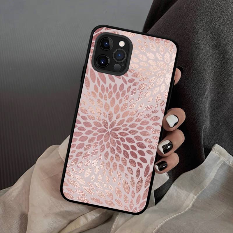 Bellissima Custodia per Telefono Rosa Oro Silicone Morbido per iphone 14 13 12 11 Pro Mini XS MAX 8 7 6 Plus X XS XR Copertura