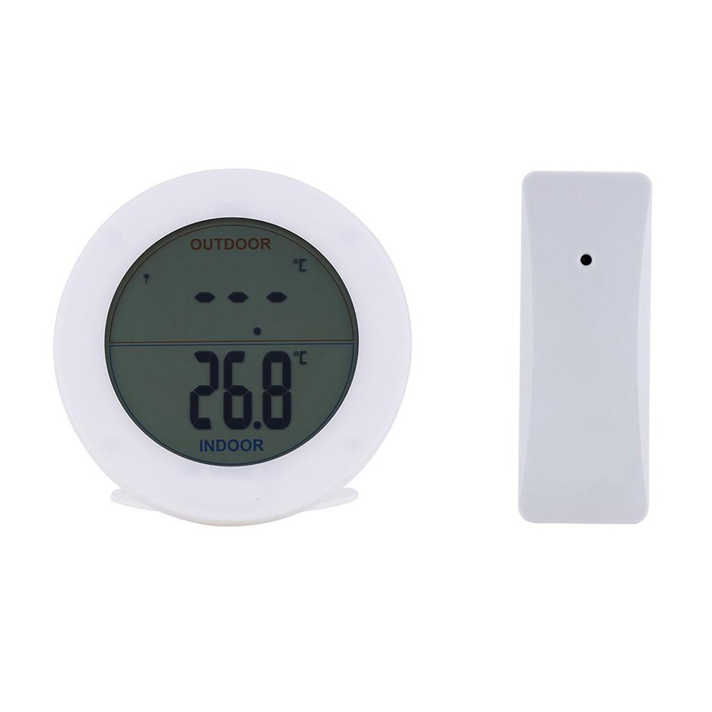 Draadloze Thermometer LCD Display Binnen Buiten Sensor Temperatuursensor Binnen Buiten Wit