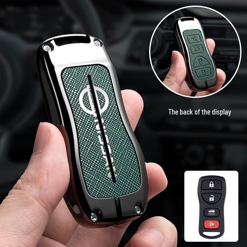 Metal Keychain Cover for Nissan Qashqai, X-Trail, Tiida, Kicks, Murano, Sylphy, Terra