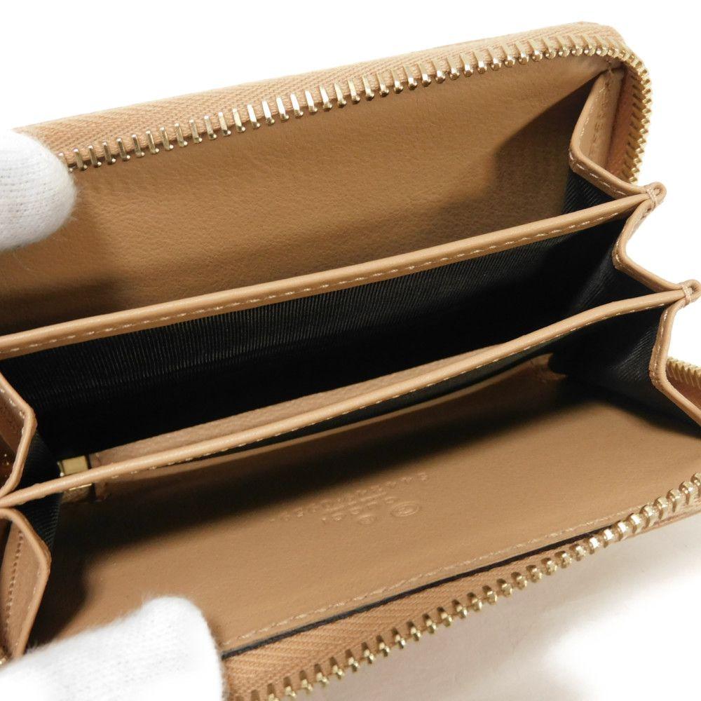 Used Guccissima Coin Purse 9539 544249 BMJ1G 2754 7943 with Embossed Double G Logo and Zip Around Closure, Micro GG