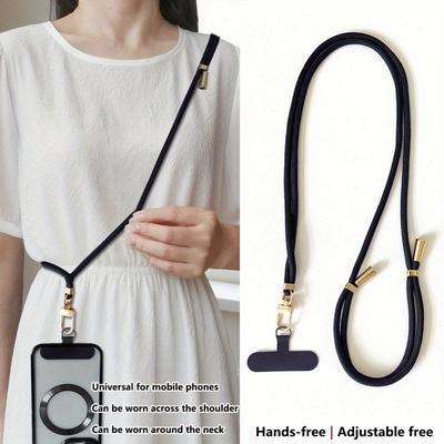 Adjustable Phone Lanyard, Anti-Drop Phone Strap for Travel, Long Adjustable Neck Strap, Functional Crossbody Phone Strap, Durable