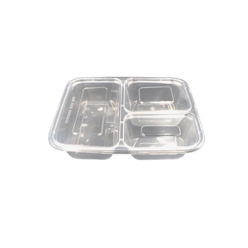 Disposable 3-Compartment Takeaway Meal Boxes