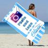 Personalized Beach Towel Customize Photo Funny Picture Microfiber Beach Towel Thin Absorbent for Beach Swimming Yoga Bath Sports