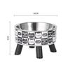 Non-Slip Stainless Steel Pet Bowl - High-Footed Design for Cat & Dog Neck Protection