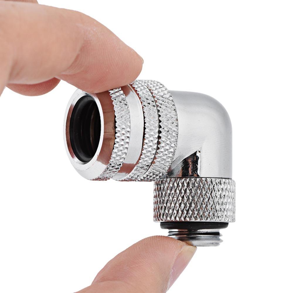 

14MM Elbow Connector G1/4 Thread Tube Connector Durable PC Water Cooling Fitting DIY Enthusiasts
